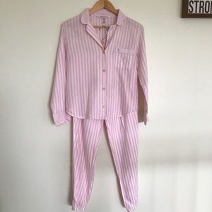 Victoria Secret Striped Flannel Pajama Set